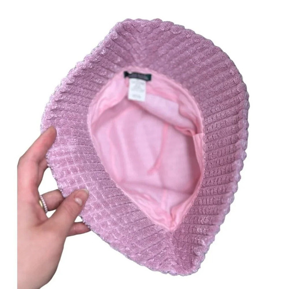 Target Wild Fable Pink Corduroy Bucket Hat Adjustable Lined Polyester Nylon Wm’s - Picture 8 of 13